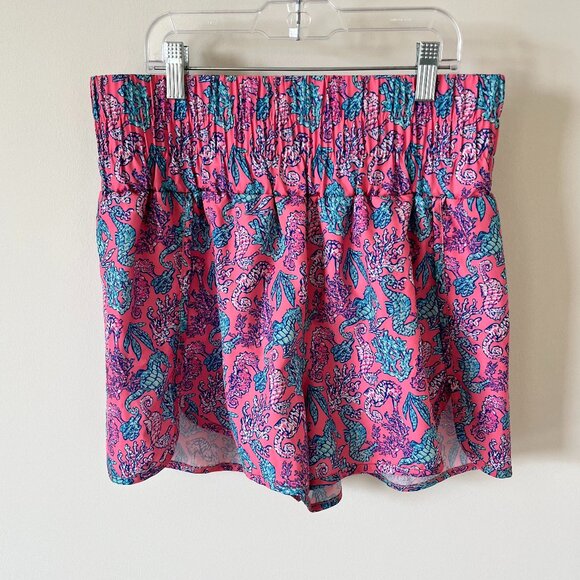 Simply Southern HW Lined Shorts Seahorse Print Medium - Picture 2 of 9